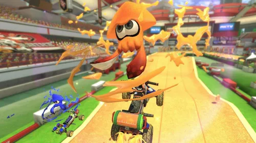 Vista 6 de Nintendo Switch w Neon Blue Neon Red Joy-Con Mario Kart 8 Deluxe Full Game Download 3 Month Online Individual Membership