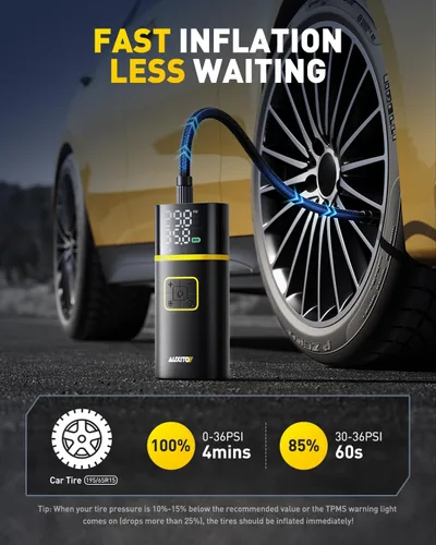 Vista 3 de AUXITO - Compresor de aire portátil resistente de 26000 mAh para camioneta