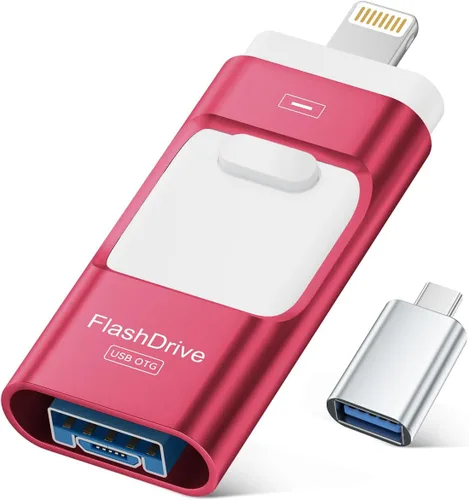 ROSPE Unidad Flash para iPhone de 256GB Certificada MFi, Memory Stick Photo Stick para iPhone iPad, Unidad USB Thumb Drive para Transferencia y