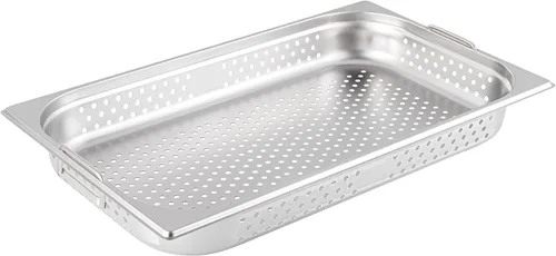 Vista 2 de Restaurantware Met Lux - Sartén de mesa de vapor de 20.5 x 12.8 x 2.5 pulgadas, 1 sartén de hotel de tamaño completo, antiatascos, profundo, sartén