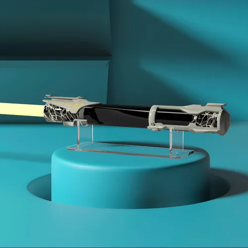 Vista 4 de Soporte de sable acrílico – Soporte de exhibición multifunción para espadas, dagas, varitas y coleccionables, soporte de escritorio transparente