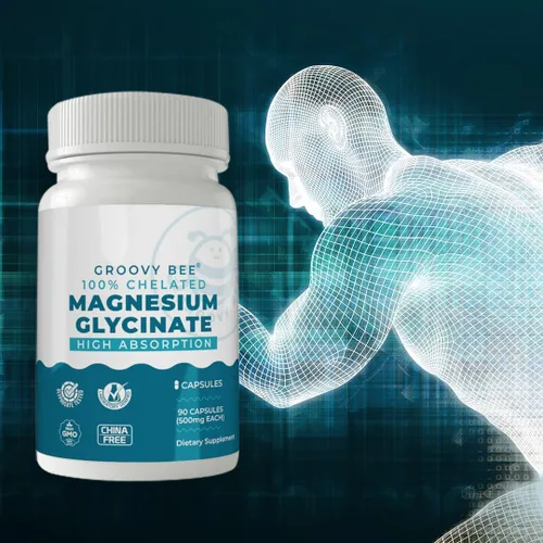 Vista 4 de Glicinato de magnesio alta absorción 500mg 90 cápsulas