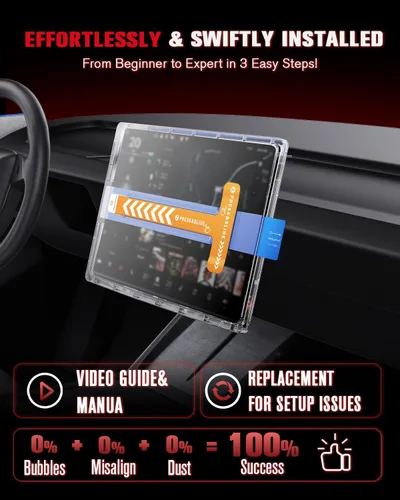 Vista 6 de Protector de pantalla brillante para Tesla Model Y 2026 Juniper Premium/Performance para pantalla táctil de 16 pulgadas, [más claro y suave],