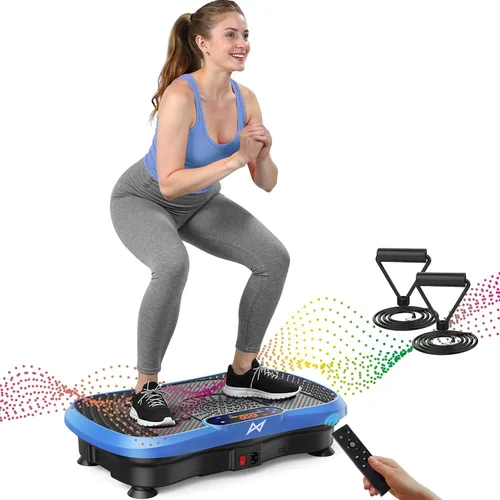 Vista 17 de AXV Vibration Plate Fitness Platform Exercise Machine Vibrating Shaking Full Body Shaker Workout Vibrate Stand Shake Board Sport Gym for Weight Loss