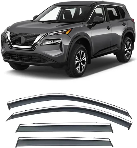 Vista 27 de Protector de lluvia adhesivo compatible con Toyota RAV4 2019-2025, protector de parabrisas de policarbonato, deflector de viento para ventana