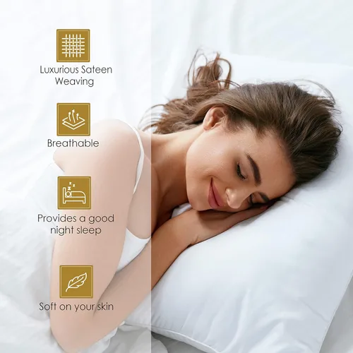 Vista 7 de SUPERIOR Juego de sábanas de algodón egipcio de 650 hilos, tamaño King, azul bebé, 4