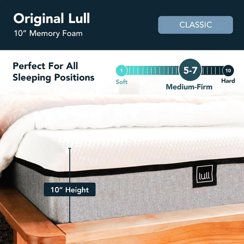 Vista 3 de El mejor colchón de espuma con efecto memoria por Lull – garantizado. Lull infusión de gel colchones de espuma viscoelástica, Memory Foam, Blanco
