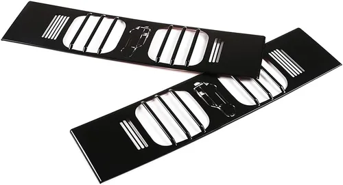 Vista 8 de YIWANG Cubierta de luz trasera negra inoxidable para Land Rover Defender 90 110 2020-2022 (estilo A)