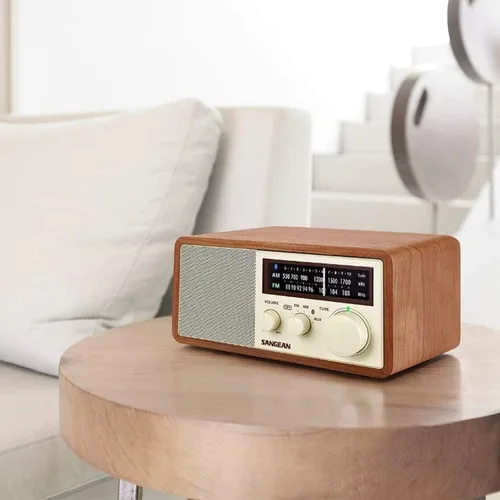Vista 4 de Sangean Radio de gabinete de madera WR-16 AM/FM Bluetooth