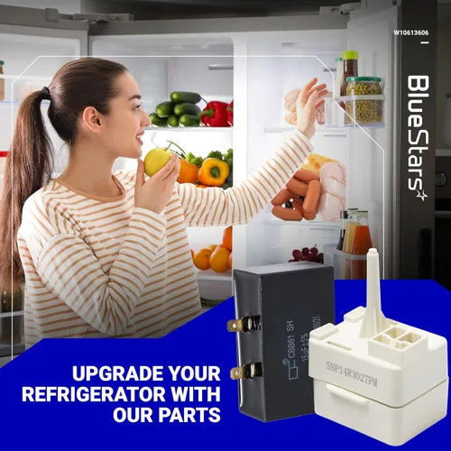 Vista 6 de BlueStars 2 Paquetes W10613606 Relé de Arranque y Capacitor para Compresor de Refrigerador - Compatible con Refrigeradores Whirlpool KitchenAid