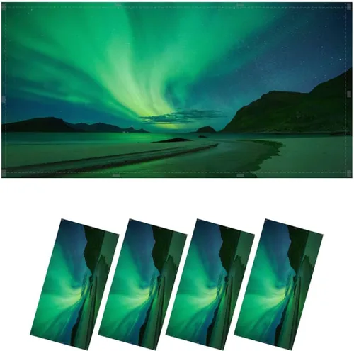 Vista 20 de Paquete de 6 cubiertas de luz fluorescente para luz de techo, filtros de luz de estrellas para aula, oficina, hogar, cubierta de luz magnética