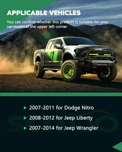 Vista 5 de SCITOO Sensor de velocidad de rueda ABS automotriz Sensor ABS trasero izquierdo derecho ajuste 2008 09 10 11 12 para Jeep Liberty, 2007-2018