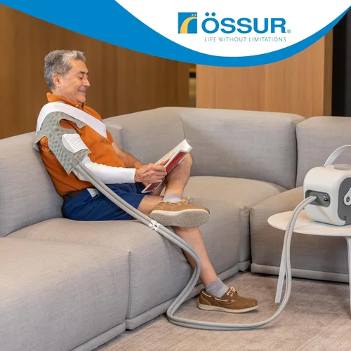 Vista 5 de Ossur Cold Rush Therapy Machine System with Universal Pad - Ergonomic Ice Machine, Adjustable Cold Therapy Machine, Quiet and Lightweight Cooling
