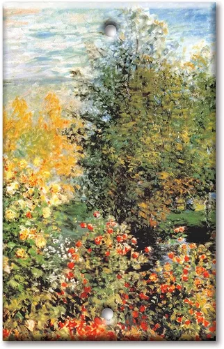 Vista 16 de Art Plates - Cubierta de placa de interruptor en blanco de dos bandas - Monet: Stiller Winkel - (Hecho en EE. UU.)