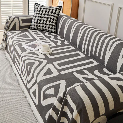 Vista 33 de VClife - Funda para sofá de 2 plazas o modular, de felpilla, antideslizante, lavable, apta para perros, protectora, con borlas, gris oscuro, 71 x