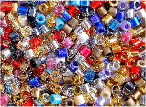 Vista 6 de Miyuki Delica Seed Bead - Mezcla 10/0 para hacer joyas, cuentas de semillas de vidrio japonesas, 0.7 oz (10 g)