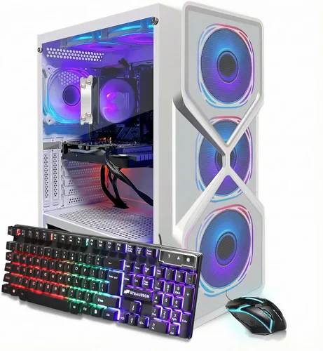 Vista 10 de STGAubron Computadora de escritorio para videojuegos, Intel Core i5-13400F de 13ª generación hasta 4.6G, GeForce RTX 3050 6G, 16G DDR4, 512G SSD