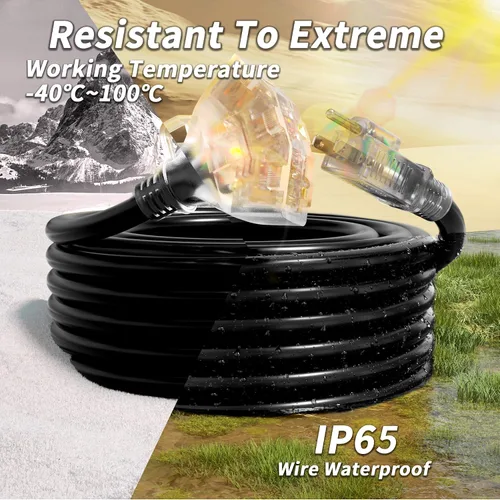 Vista 5 de PlugSaf - Cable de extensión para exteriores de 6 pies, 16/3 con múltiples