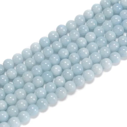 Vista 23 de Cuentas sueltas redondas lisas de hematita chapada en oro de 6mm, cuentas naturales de gematone para joyería y manualidades, 1 cadena de 15 pulgadas