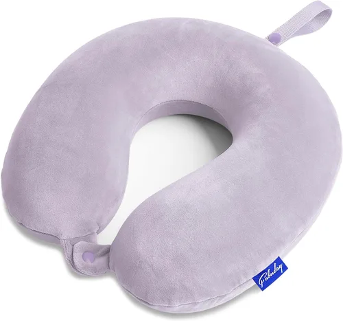 Vista 14 de Fabuday - Almohada de viaje de espuma viscoelástica, almohada para apoyar el cuello y la cabeza para usar en viajes en avión, en el auto, hogar u