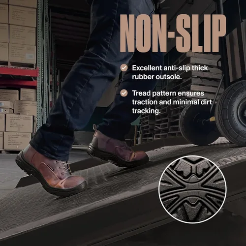 Vista 4 de EVERBOOTS - Botas de trabajo de cuero impermeables para hombre, modelo ultra seco, ligeras, botas de tobillo para construcción, techos, caza