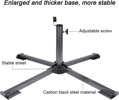 Vista 5 de Soporte de anclaje plegable para patio, ajustable, portátil, anclaje de playa, hierro templado, resistente, soporte para sombrilla de patio al aire