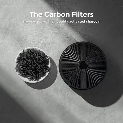 Vista 4 de Campana extractora negra de 30 pulgadas con diseño antihuellas dactilares Campana de ventilación de 450 CFM para cocina con control de botón