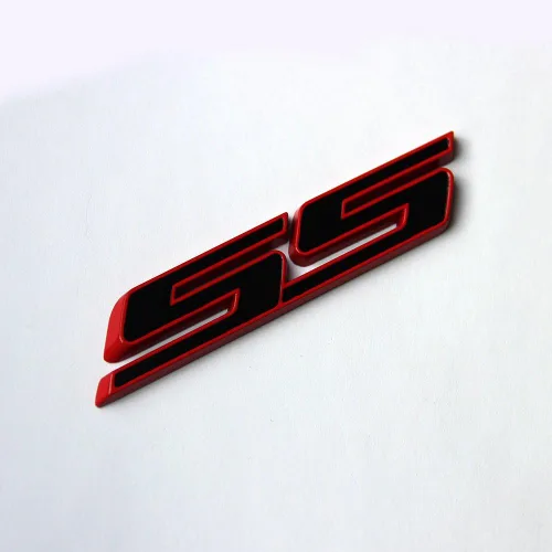Vista 3 de Yoaoo Paquete de 2 Emblemas de Insignia de Calcomanía OEM para Parrilla Ss Plus 3D Compatible con Serie Zl1 1LE Marco Rojo Ss Línea Roja