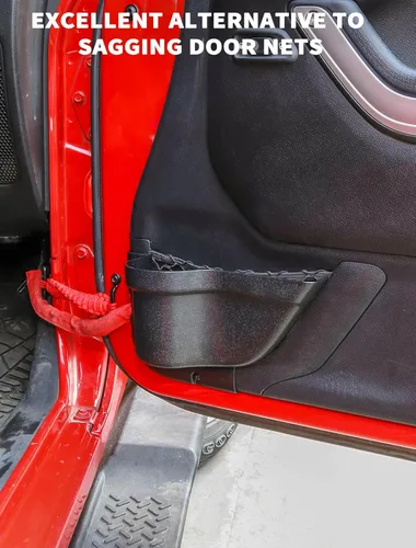 Vista 6 de Savadicar DP3 - Bolsillos de almacenamiento para puerta delantera, caja organizadora para Jeep Wrangler JK JKU 2011-2018 de 2/4 puertas, accesorios