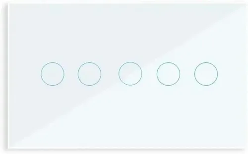 Vista 10 de Interruptor de pared inteligente WiFi Touch Light Panel de vidrio 4/5/6/8/10 Gang Tuya Smart Life Control de voz Interruptor inteligente 4-Gang