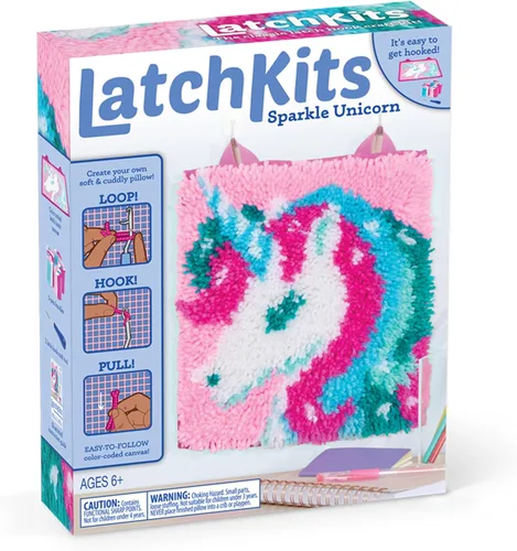 Vista 8 de LatchKits Kit de gancho para cachorros - Proyecto de manualidades fácil de aprender - Sin coser ni cortar - para mayores de 6 años, lienzo