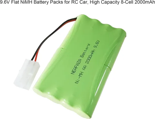 Vista 6 de 9.6V 2000mAH NiMH RC Car Flat 8-Cell AA Recargable Batería de repuesto Hobby y cable de carga USB con conector Tamiya estándar para camión monstruo