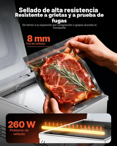 Vista 11 de VEVOR Chamber Vacuum Sealer 260W Sealing Power 10.2 Inch Sealing Length