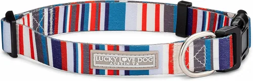 Vista 17 de Lucky Love Dog - Collar de perro ajustable con hebilla de fácil clic para pequeños a grandes, duradero y cómodo para perros machos y hembras, collar