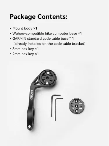 Vista 7 de GEOID Soporte para computadora de bicicleta, soporte frontal exterior para bicicleta de carretera, compatible con Garmin Wahoo Bryton Magene Cycplus