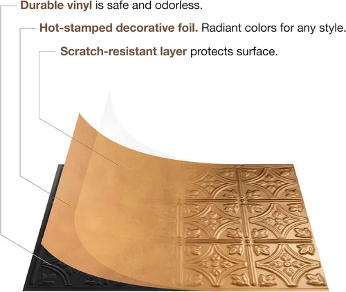 Vista 6 de FASÄDE Vista - Panel decorativo de vinilo para salpicaduras de 18 x 24 pulgadas, color blanco brillante (paquete de 5)