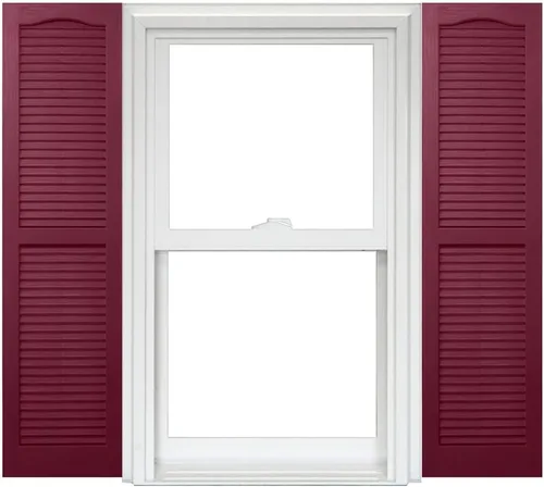 Vista 15 de Polaris - Persianas de vinilo Homeside con listones abiertos, 1 par, 14-1/2 pulgadas x 39 pulgadas, color gris 410