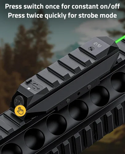 Vista 4 de CVLIFE Laser Sight for Rifle, Low Profile Rechargeable Picatinny Rifle Laser Sight with Strobe Mode