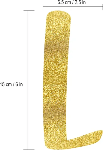 Vista 6 de Cartel de "Let's Party" con purpurina dorada – Divertida despedida de soltera, cumpleaños, decoraciones de soltero – 21 – 30 – 40 – 50 cumpleaños