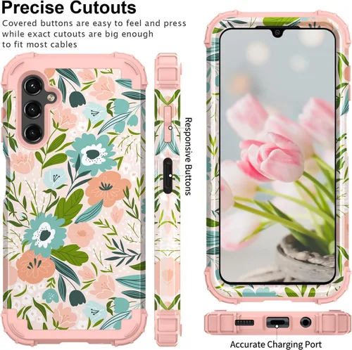 Vista 72 de Hocase Funda para Galaxy A13 5G, resistente a prueba de golpes, protección de goma de silicona suave, funda protectora híbrida de plástico duro