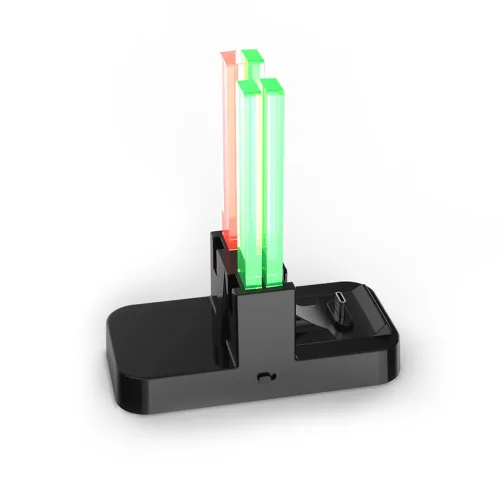 Vista 2 de Dobe - 5 in 1 Charging Dock Compatible with Nintendo Switch for Joy Con & OLED Model Controller with Lamppost LED Indication, Charger Stand Station