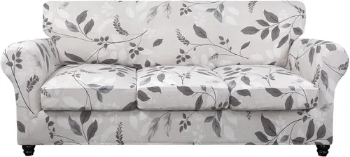 Vista 70 de SearchI Funda elástica para sofá, funda para sillón de 2 piezas con funda de cojín separada para silla, protector de muebles lavable para sala