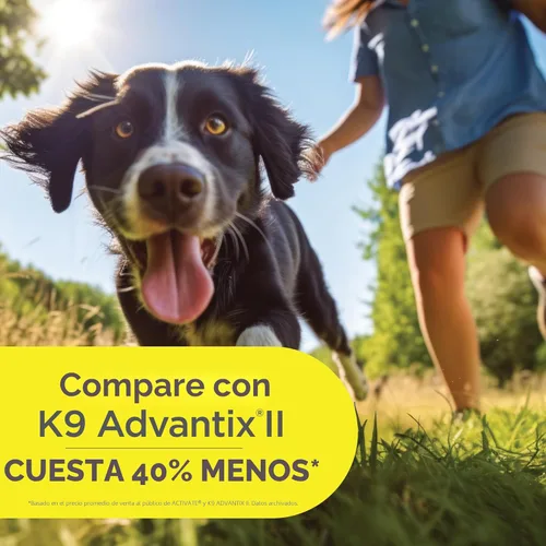 Vista 2 de TevraPet Activate II Prevención de pulgas y garrapatas para perros, 4 unidades, perros grandes de 21 a 55 libras, gotas tópicas, tratamiento