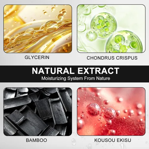 Vista 3 de Máscara de ojos, 30 pares de parches de carbón de bambú para debajo de los ojos, productos para el cuidado de la piel para ojeras e hinchazón