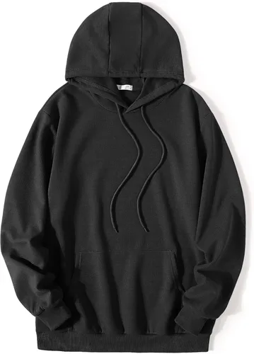 Vista 8 de COOFANDY Sudadera con capucha para hombre, manga larga, casual, con bolsillo, de punto gofre