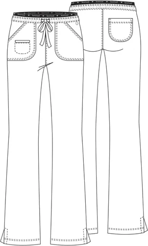 Vista 6 de HeartSoul Break on Through - Conjunto de ropa quirúrgica con cuello en V 20710 y pantalón con cordón 20110