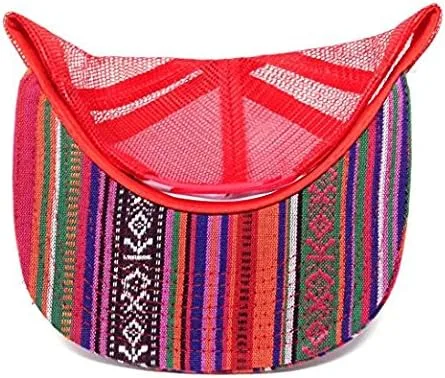 Vista 4 de Crown Flat Bill - Gorra de malla para camionero, estampados mixtos