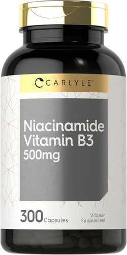 Carlyle - Cápsulas de niacinamida de 500 mg | 300 unidades | Vitamina B3