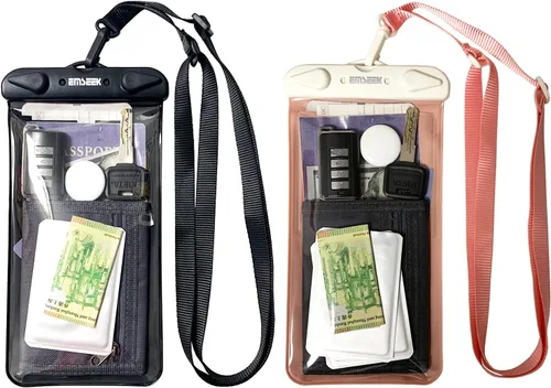 Bolsa impermeable para tarjeta de embarque, soporte para pasaporte, organizador de viaje, cartera impermeable, funda seca para teléfono, llavero de