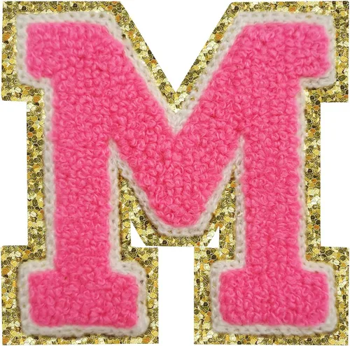 Vista 92 de 3Pcs Letter Patches Varsity Glitters Chenille,SPRT Iron on Blue Letter Patch,Alphabet Cloth Patch for Team Costume Decoration 3.1in Height S